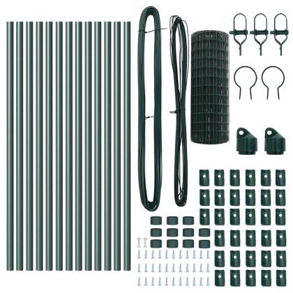 Оградa с колчета Зелен 0.4 x 25 м Стомана