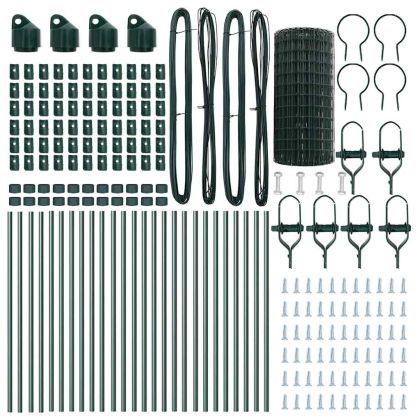 Оградa с колчета Зелен 0.4 x 50 м Стомана