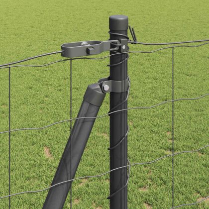 Оградa с колчета Сив 1.2 x 25 m Стомана