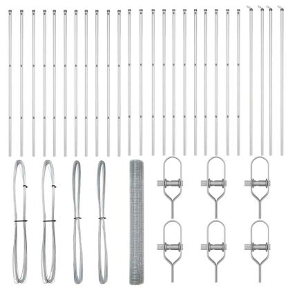 Оградa с колчета Сребрист 1.4 x 50 m Стомана