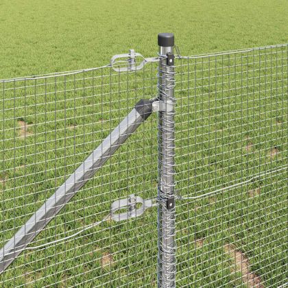 Оградa с колчета Сребрист 0.6 x 25 м Стомана