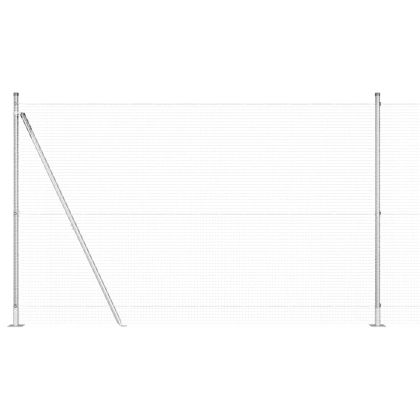 Оградa с колчета Сребрист 1.5 x 25 m Стомана