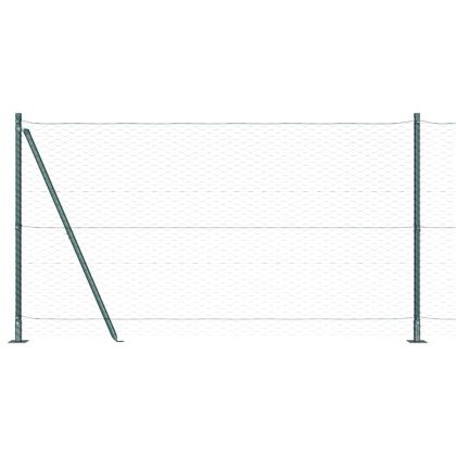 Оградa с колчета Зелен 1.2 x 25 m Покрит със PVC стомана