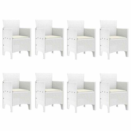 Комплект за хранене в градината 9 pcs Светлосиво Ратан Polt