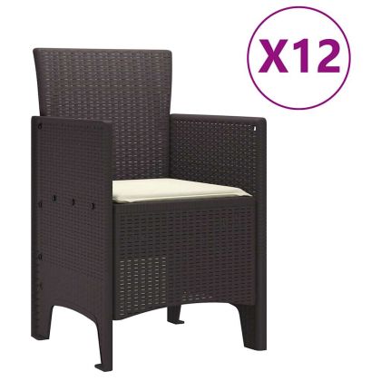 Комплект за хранене в градината 13 pcs Кафяво Ратан Polt