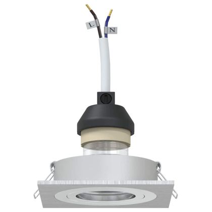 Спотлайтове с прожектори 12 pcs Сребрист 9 x 9 x см Алуминий