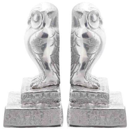 Подпори за книги 2 pcs Сребрист 12 x 9 x 19 см Алуминий