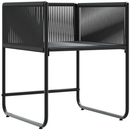 Градински столове 4 pcs Черен и антрацит 50.5 x 53.5 x 63.5 см