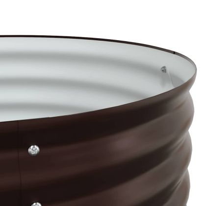 Градинска повдигната леха Кафяво 240 x 80 x 81 cm Стомана