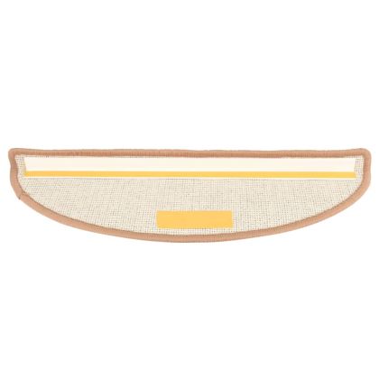 Изтривалки за стълби, 15 бр., 65x21x4 см, светлокафяви, полукръгли, големи