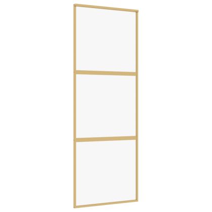 Плъзгаща се врата 76x205 см прозрачно ESG стъкло и алуминий