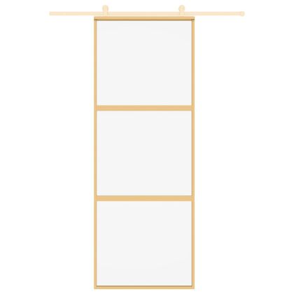 Плъзгаща се врата 76x205 см прозрачно ESG стъкло и алуминий