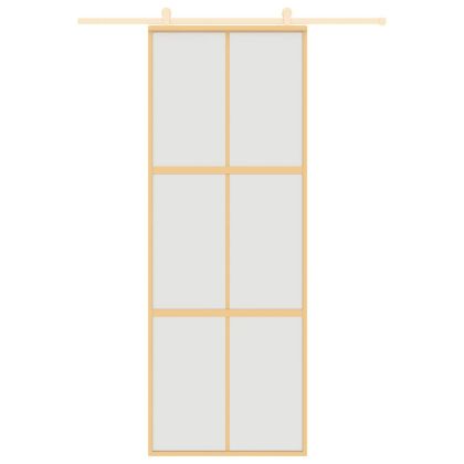 Плъзгаща се врата 76x205 см матирано ESG стъкло и алуминий