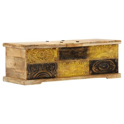 Маса за кафе, 100x50x35 см, мангово дърво масив