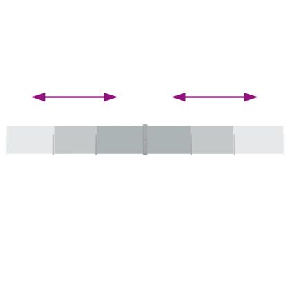 Прибираща се дворна странична тента, 140x1200 см, антрацит