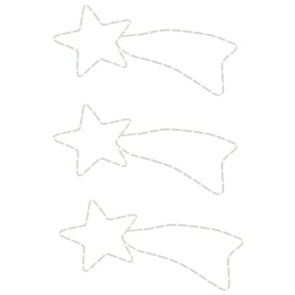 Коледни фигури комети с 48 светодиода 3 бр топло бяло 65x28 см