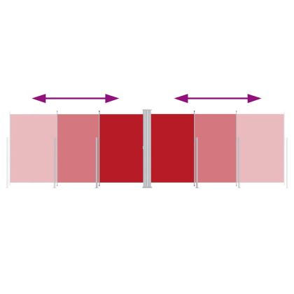 Прибираща се странична тента, черна, 180х600 см
