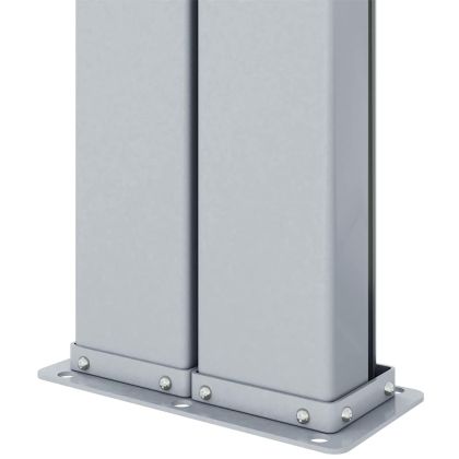 Прибираща се странична тента, черна, 200х600 см