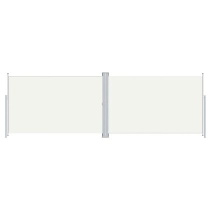 Прибираща се странична тента, кремава, 200х600 см