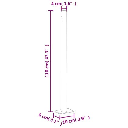 Прибираща се странична тента, черна, 180х1000 см