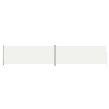 Прибираща се странична тента, кремава, 200х1000 см