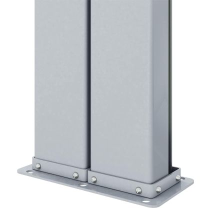 Прибираща се странична тента, кафява, 117x1200 см