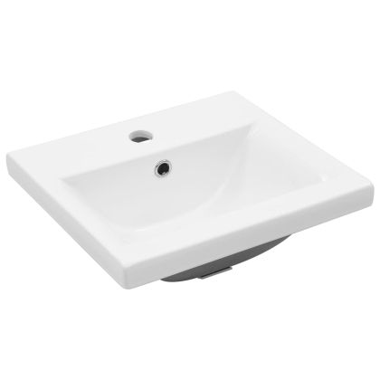 Комплект мебели за баня от 2 части бетонно сив инженерно дърво