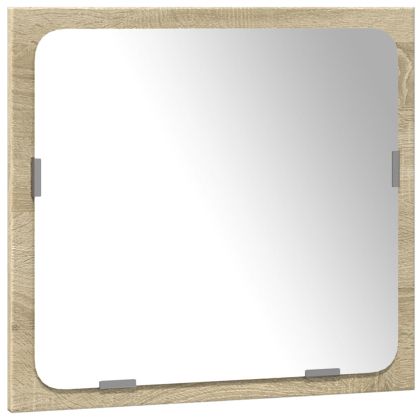 Комплект шкафове за баня от 3 части дъб сонома инженерно дърво