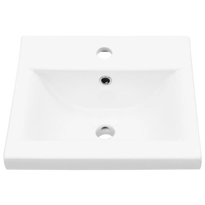 Комплект шкафове за баня от 4 части дъб сонома инженерно дърво