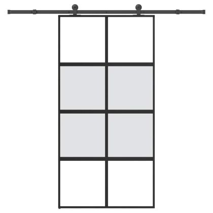 Плъзгаща се врата с обков 102,5x205 см Закалено стъкло алуминий