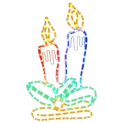 Коледна фигура свещи със 144 светодиода, 70x42 см