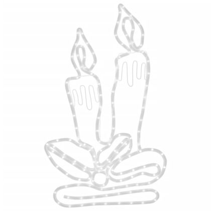 Коледна фигура свещи със 144 светодиода, 70x42 см