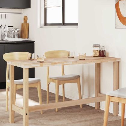 Плот за маса, правоъгълен, 140x50x4 см, акация масив