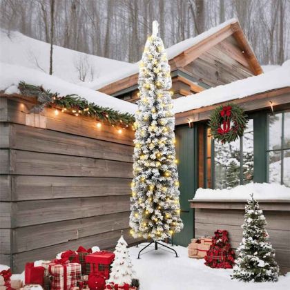 С изкуствено коледно дърво с 300 LED светодиода Зелен 240 cm