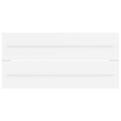 Шкаф за баня с вградена мивка, бял, ПДЧ