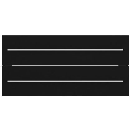 Шкаф за баня с вградена мивка, черен, инженерно дърво