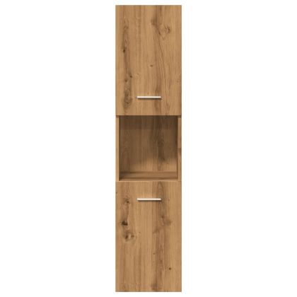 Комплект мебели за баня от 5 части Дъб артизан инженерно дърво