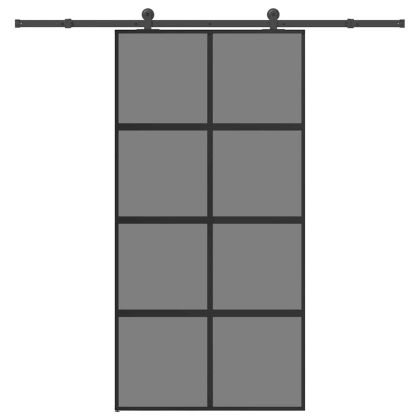 Плъзгаща се врата с обков 102,5x205 см Закалено стъкло алуминий