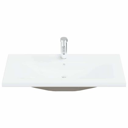 Комплект мебели за баня 4 pcs Черния дъб Инженерно дърво