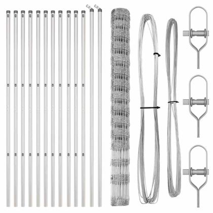 Ограда за пасища Сребрист 25 x 1.6 м Поцинкована стомана