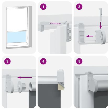 Ролетна щора Blackout черна 130x230см ширина на тъканта 126,6см