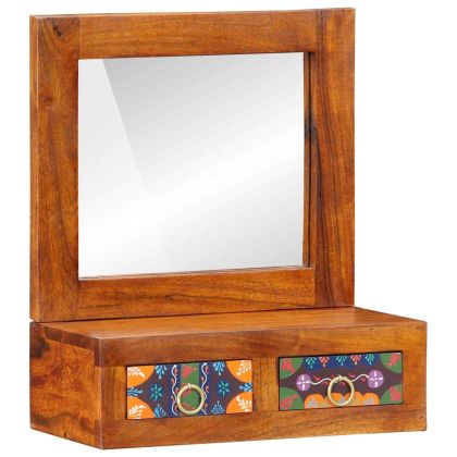 Стенен шкаф Кафяво 40 x 20 x 50 см Масивна акациева дървесина