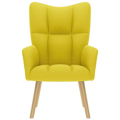 Релакс стол, светложълт, текстил