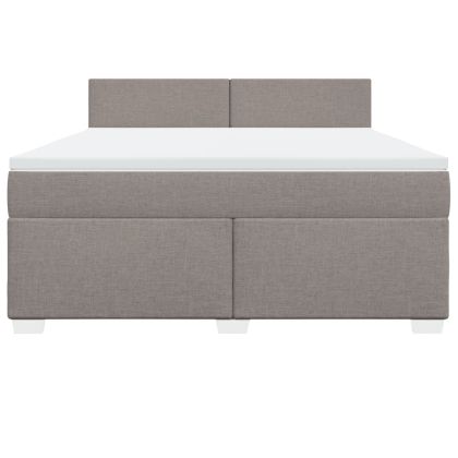 Боксспринг легло с матрак, таупе, 180x200 см, плат