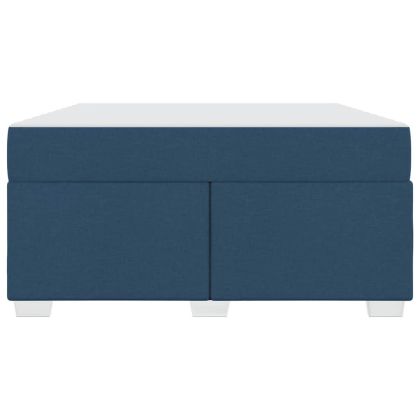 Рамка за легло с матрак Синьо 160 x 200 cm текстил