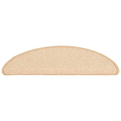 Изтривалки за стълби, 15 бр., 65x21x4 см, кремави, полукръгли, големи