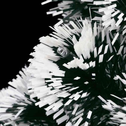 Готова осветена коледна елха със стойка и LED 210 см оптично влакно