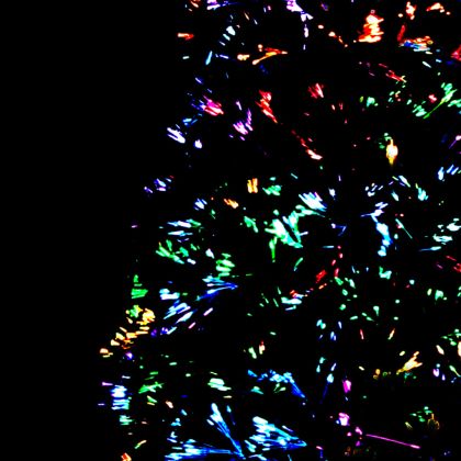 Изкуствена коледна елха със стойка зелена 120 см оптично влакно