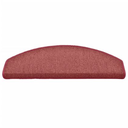 Изтривалки за стълби, 15 бр., 65x24x4 см, бордо, полукръгли, големи