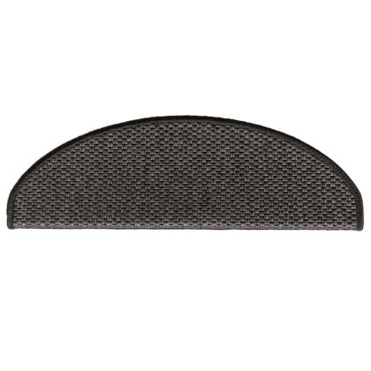 Самозалепващи стелки за стълби сизал 30 бр 65x21x4 см антрацит